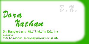 dora nathan business card